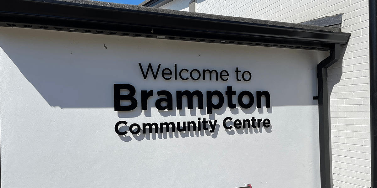 Brampton Community Centre Exterior Signage