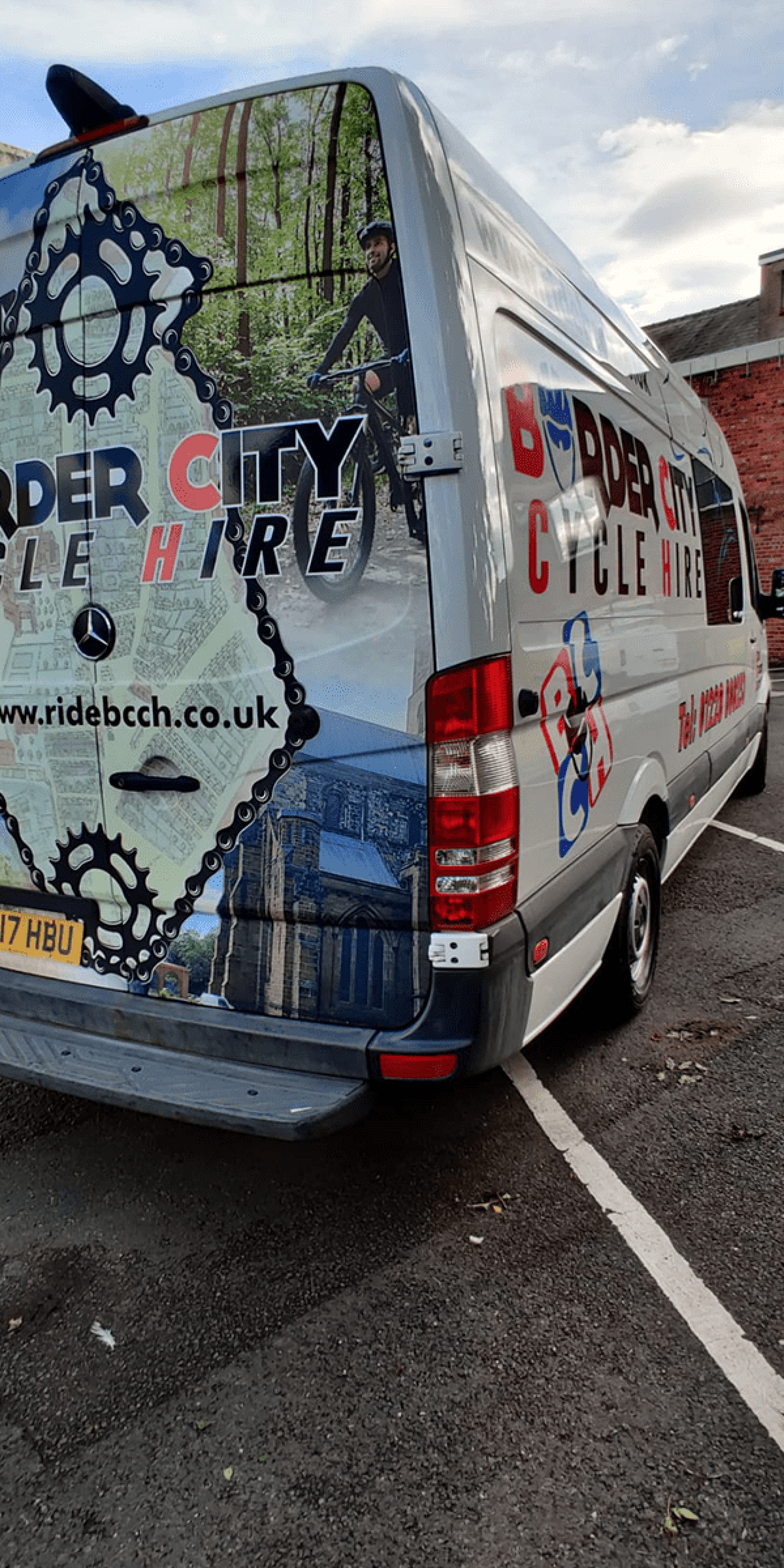 Border City Cycle Hire Vehicle Signage Design