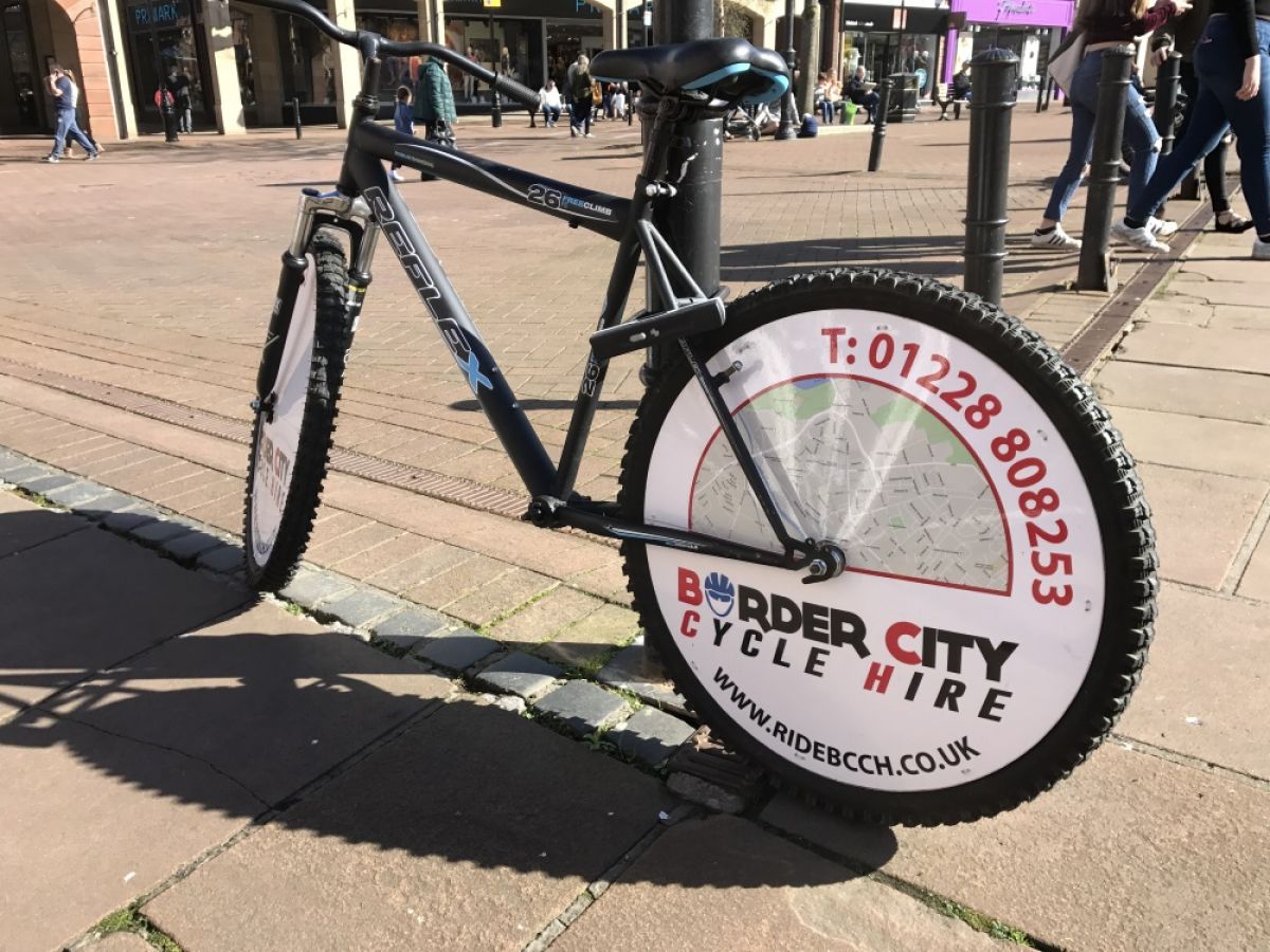 Border City Cycle Hire Bike Signage